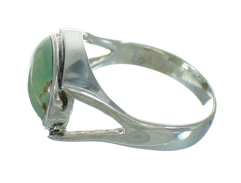 Turquoise And Authentic Sterling Silver Jewelry Ring Size 7-1/2 RX87648