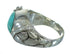 Authentic Sterling Silver Turquoise Flower Southwest Jewelry Ring Size 7-3/4 RX87683
