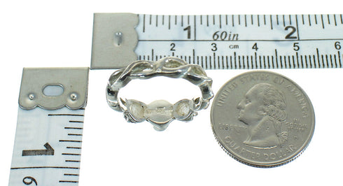 Authentic Sterling Silver Turquoise Jewelry Ring Size 7-1/4 RX87688