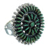 Turquoise Genuine Sterling Silver Southwest Needlepoint Ring Size 8-1/2 QX87042