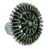 Silver Southwest Turquoise Needlepoint Ring Size 6-3/4 QX87078