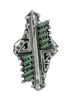 Silver Southwestern Turquoise Water Wave Needlepoint Ring Size 8-1/4 QX87121