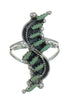 Turquoise Sterling Silver Southwest Needlepoint Ring Size 5 QX87036