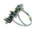 Turquoise Authentic Sterling Silver Southwest Needlepoint Ring Size 7-1/2 QX87039