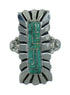 Turquoise Inlay Genuine Sterling Silver Ring Size 6-1/2 AX89333