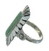 Turquoise Inlay Authentic Sterling Silver Ring Size 7-1/2 AX89342