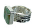 Southwest Turquoise Inlay Sterling Silver Jewelry Ring Size 7-1/4 AX89380