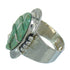 Turquoise Inlay Silver Southwest Ring Size 8-1/2 AX89647