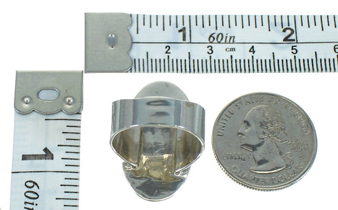 Turquoise Silver Southwestern Jewelry Ring Size 5-1/2 AX89651