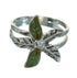 Southwestern Turquoise Genuine Sterling Silver Flower Ring Size 7-1/2 RX88046