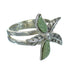 Turquoise Genuine Sterling Silver Flower Ring Size 6 RX88059