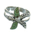 Southwest Authentic Sterling Silver Turquoise Flower Ring Size 8 RX88039