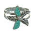 Genuine Sterling Silver Flower Turquoise Jewelry Ring Size 5-1/2 RX88075
