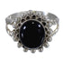 Sterling Silver Jet Southwest Jewelry Ring Size 8-1/2 RX88319