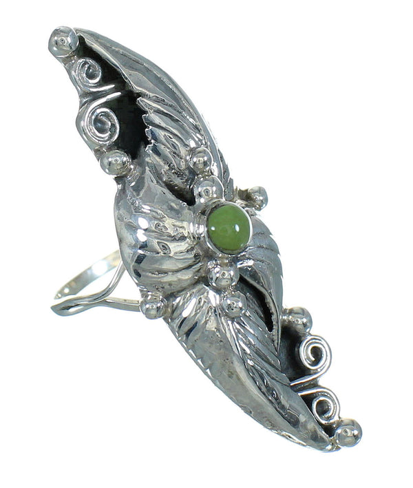 Sterling Silver Turquoise Ring Size 4-3/4 AX90415