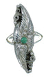 Silver Turquoise Ring Size 7-3/4 AX90431