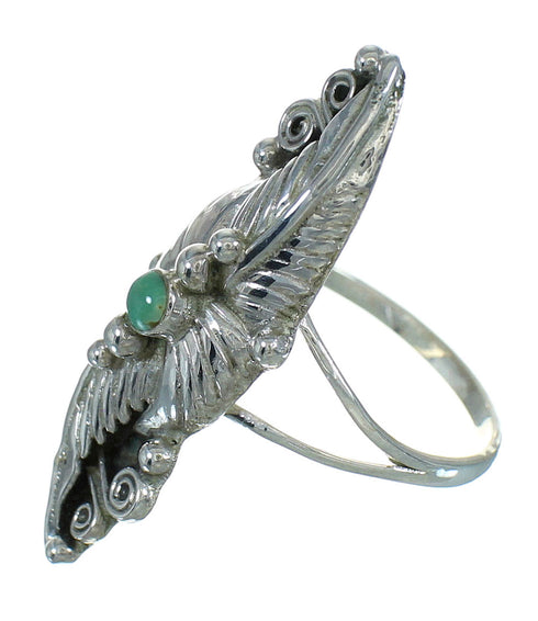 Turquoise Sterling Silver Southwest Ring Size 8 AX90445