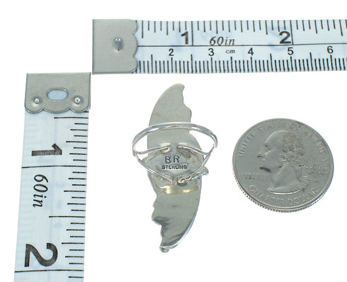 Turquoise Genuine Sterling Silver Southwestern Ring Size 5-1/4 AX90448