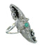 Southwest Turquoise Sterling Silver Jewelry Ring Size 5-3/4 AX90462