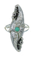 Southwestern Turquoise Sterling Silver Jewelry Ring Size 6-1/4 AX90463