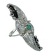 Turquoise Jewelry Silver Southwestern Ring Size 6-1/4 AX90474