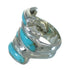 Genuine Sterling Silver Turquoise Jewelry Ring Size 5-3/4 FX91724