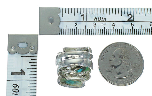 Genuine Sterling Silver Turquoise Jewelry Ring Size 5-3/4 FX91724