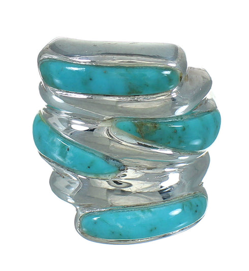 Sterling Silver Turquoise Jewelry Ring Size 7-3/4 FX91737