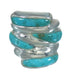 Sterling Silver Turquoise Jewelry Ring Size 7-3/4 FX91737