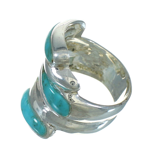 Sterling Silver Turquoise Jewelry Ring Size 7-3/4 FX91737