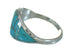 Sterling Silver Turquoise Inlay Jewelry Ring Size 5-3/4 FX91809