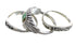 Silver Turquoise Stackable Ring Set Size 5-1/4 AX87348
