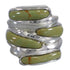 Turquoise Inlay Genuine Sterling Silver Ring Size 6-3/4 AX87364