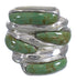 Turquoise Inlay Authentic Sterling Silver Southwestern Ring Size 8-1/4 AX87367