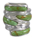 Turquoise Inlay Silver Jewelry Ring Size 4-3/4 AX87375