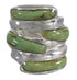 Turquoise Inlay Silver Jewelry Southwestern Ring Size 5-1/4 AX87377