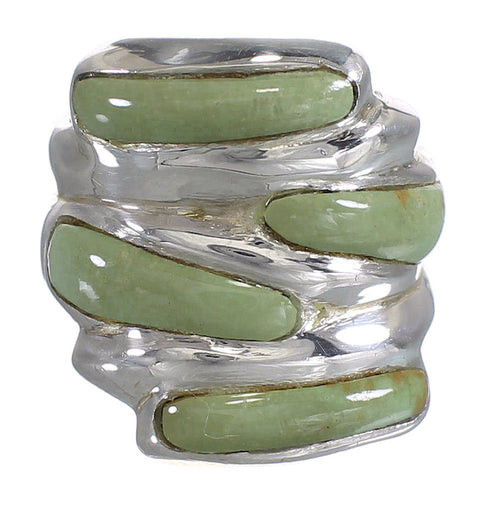 Southwestern Turquoise Sterling Silver Ring Size 5-1/2 AX87380