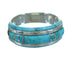 Turquoise Inlay Sterling Silver Jewelry Ring Size 6-3/4 FX91674