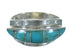 Genuine Sterling Silver Turquoise Ring Size 7-1/2 FX91671