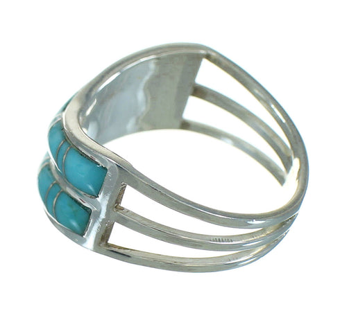 Sterling Silver Turquoise Jewelry Ring Size 6-1/4 FX91663