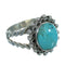 Sterling Silver Southwestern Turquoise Ring Size 5-3/4 QX86003