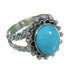 Southwest Authentic Sterling Silver Turquoise Ring Size 5-1/4 QX86016