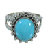 Southwest Authentic Sterling Silver Turquoise Ring Size 5-1/4 QX86016