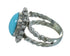 Southwest Genuine Sterling Silver Turquoise Ring Size 7-3/4 QX86019