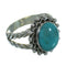 Turquoise Southwestern Silver Ring Size 8-3/4 QX86035
