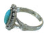 Southwest Turquoise Authentic Sterling Silver Ring Size 8-1/2 QX86046