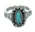 Southwestern Turquoise Authentic Sterling Silver Ring Size 4-3/4 QX86047
