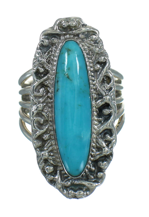 Turquoise Sterling Silver Southwest Jewelry Ring Size 6-3/4 QX86078