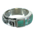 Southwestern Silver Turquoise And Opal Water Wave Ring Size 5-3/4 AX87619