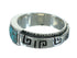 Opal And Turquoise Inlay Silver Water Wave Southwest Ring Size 5-3/4 AX87623